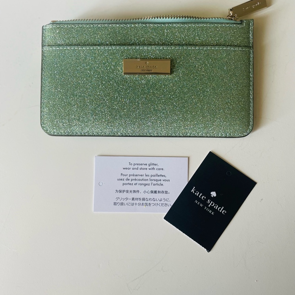 Kate Spade Sparkling Green Card Holder